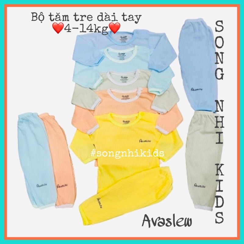 BỘ TĂM TRE DÀI TAY CÀI VAI CHO BÉ SƠ SINH 3-13KG