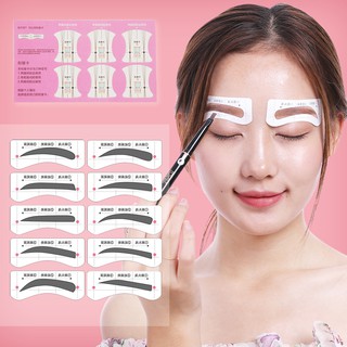Khuôn kẻ lông mày dán 8 cặp dễ dùng cho người mới bắt đầu