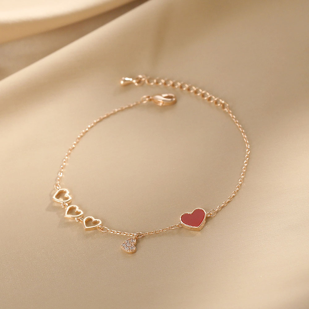 Vòng Đeo Tay Hình Trái Tim Lãng Mạn Cho Nữ