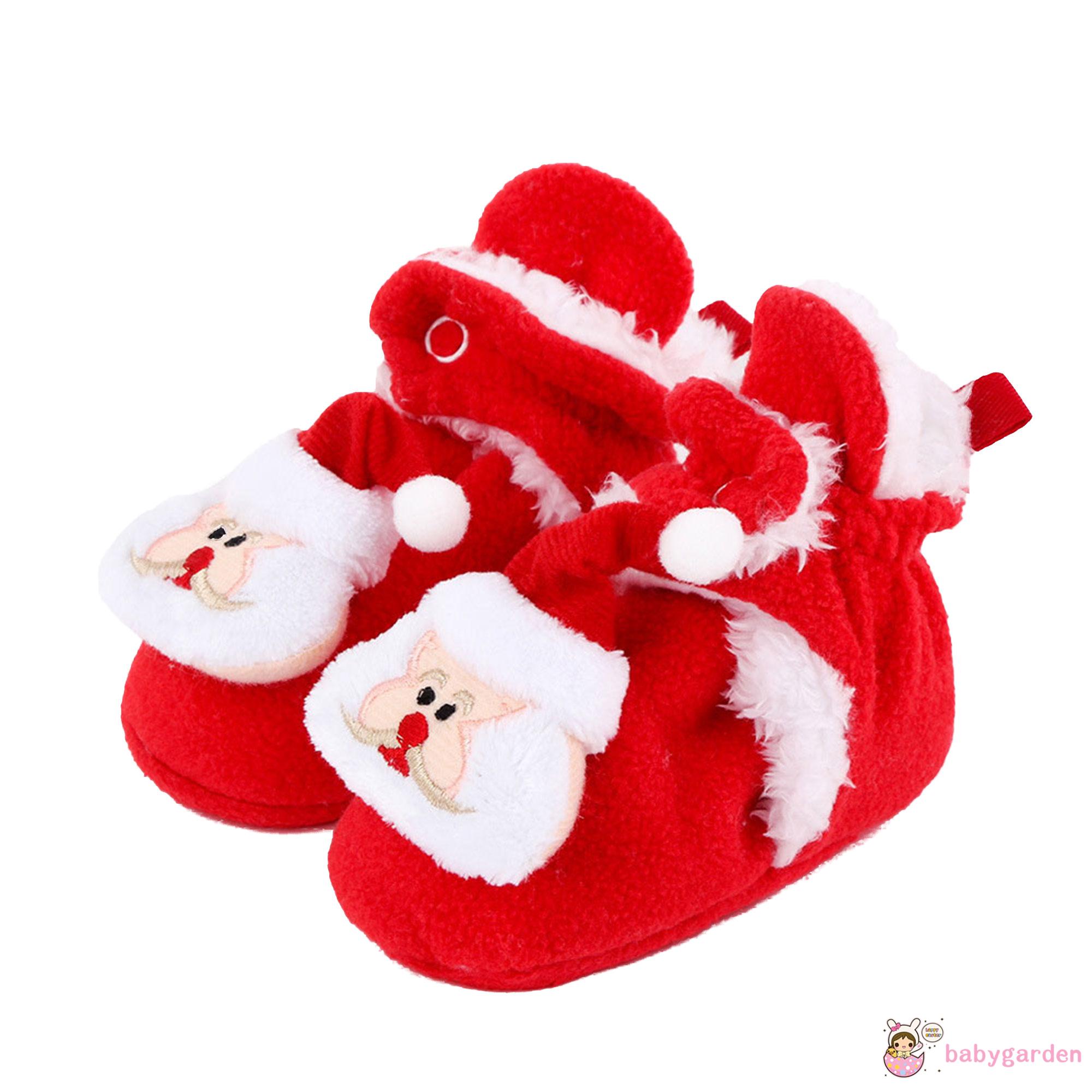 Giày Bốt Lông Cừu Họa Tiết Giáng Sinh 3d Ấm Áp Cho Bé