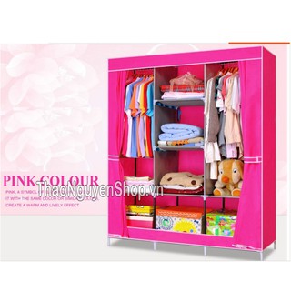 Tủ vải đựng quần áo 3 buồng