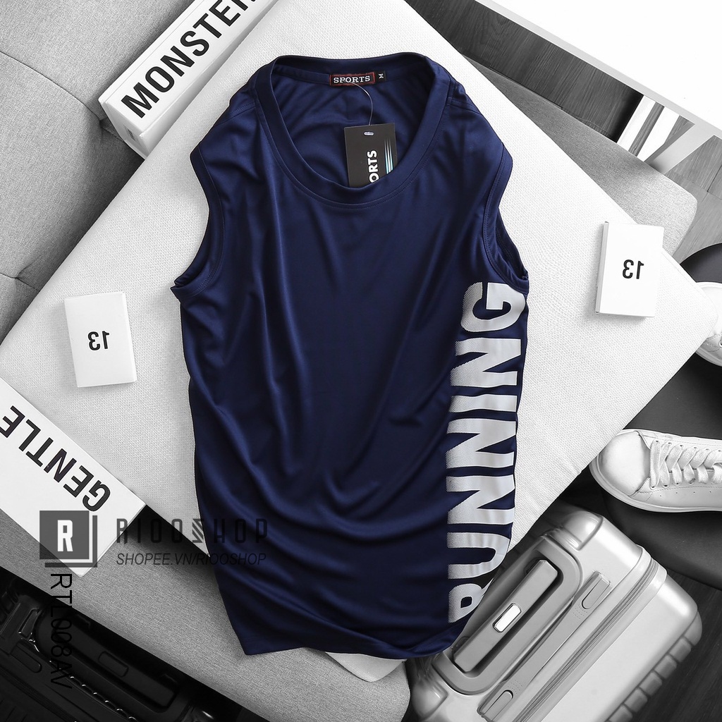 Áo thun nam thể thao sát nách cao cấp Running cực đẹp RTL008 - áo phông nam tập gym Riooshop - Hàng nhập khẩu