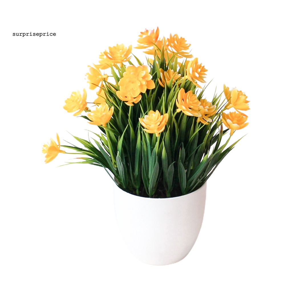 Chậu Hoa Sen Nhân Tạo Bằng Nhựa Chống Phai Màu Để Bàn Trang Trí