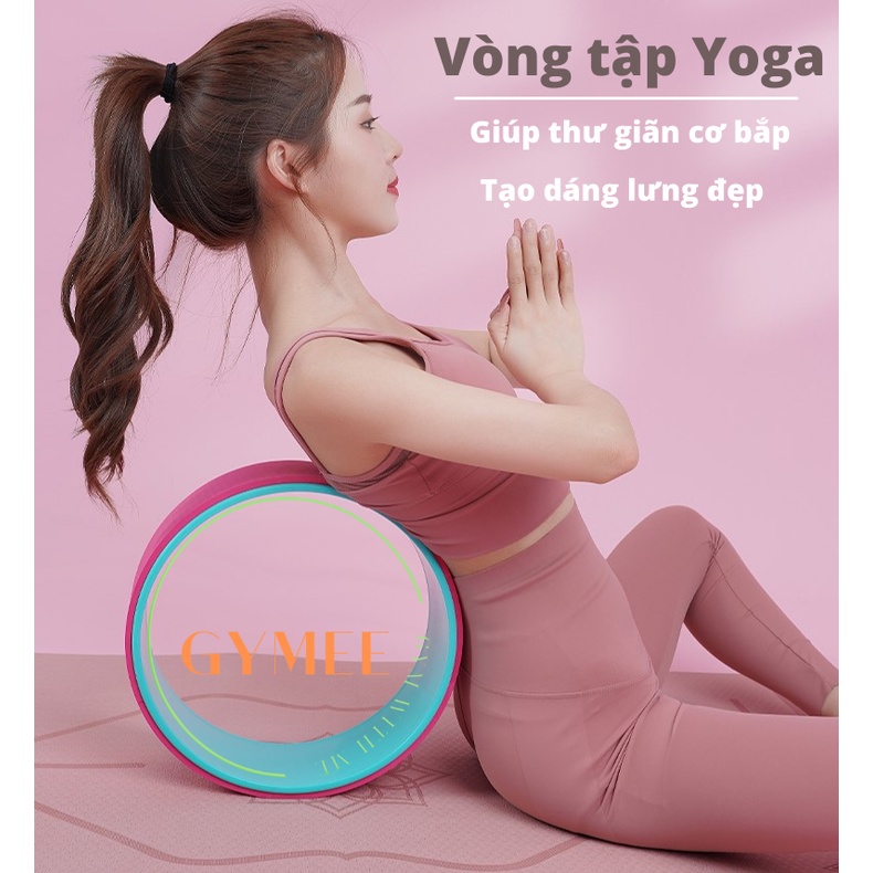 Vòng tập Yoga Cao Cấp In Họa Tiết Mandala Khung Nhựa ABS 33cm Chắc Chắn Nhiều Màu Đẹp Gymee