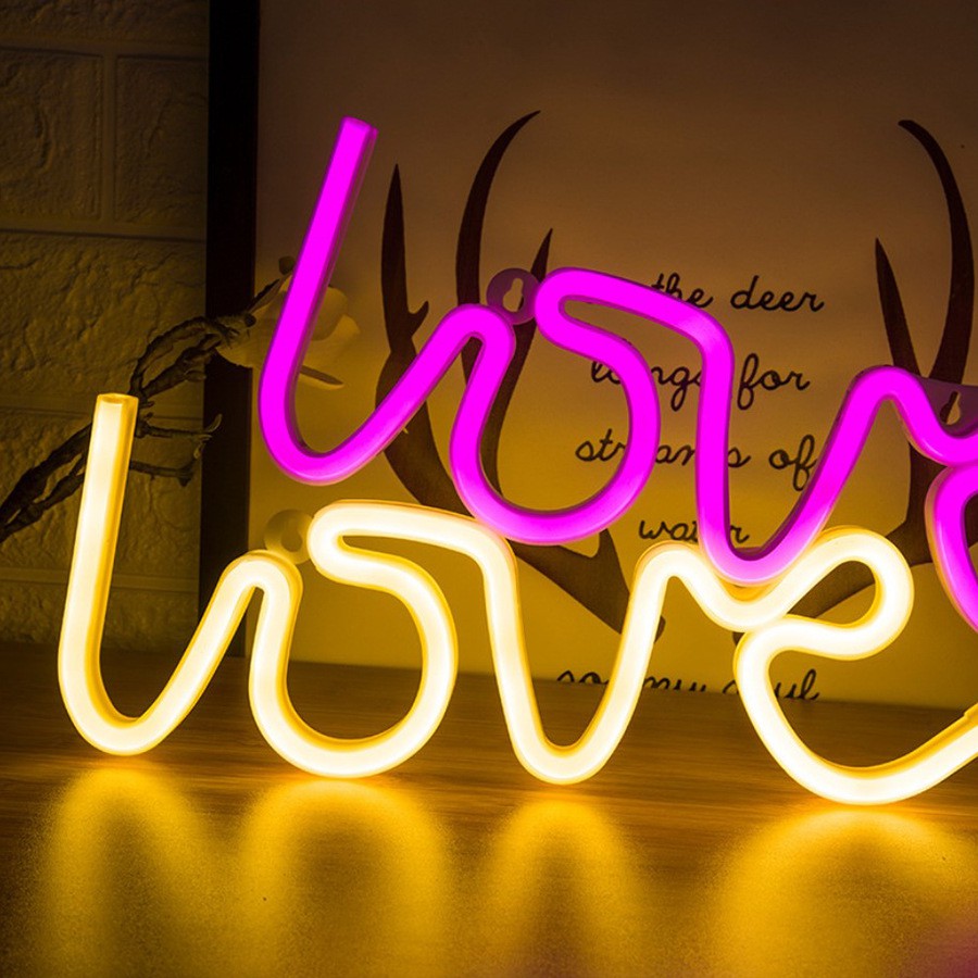 Đèn Led trang trí Hình chữ LOVE (Decor phòng) - Trang trí góc học tập, bàn làm việc