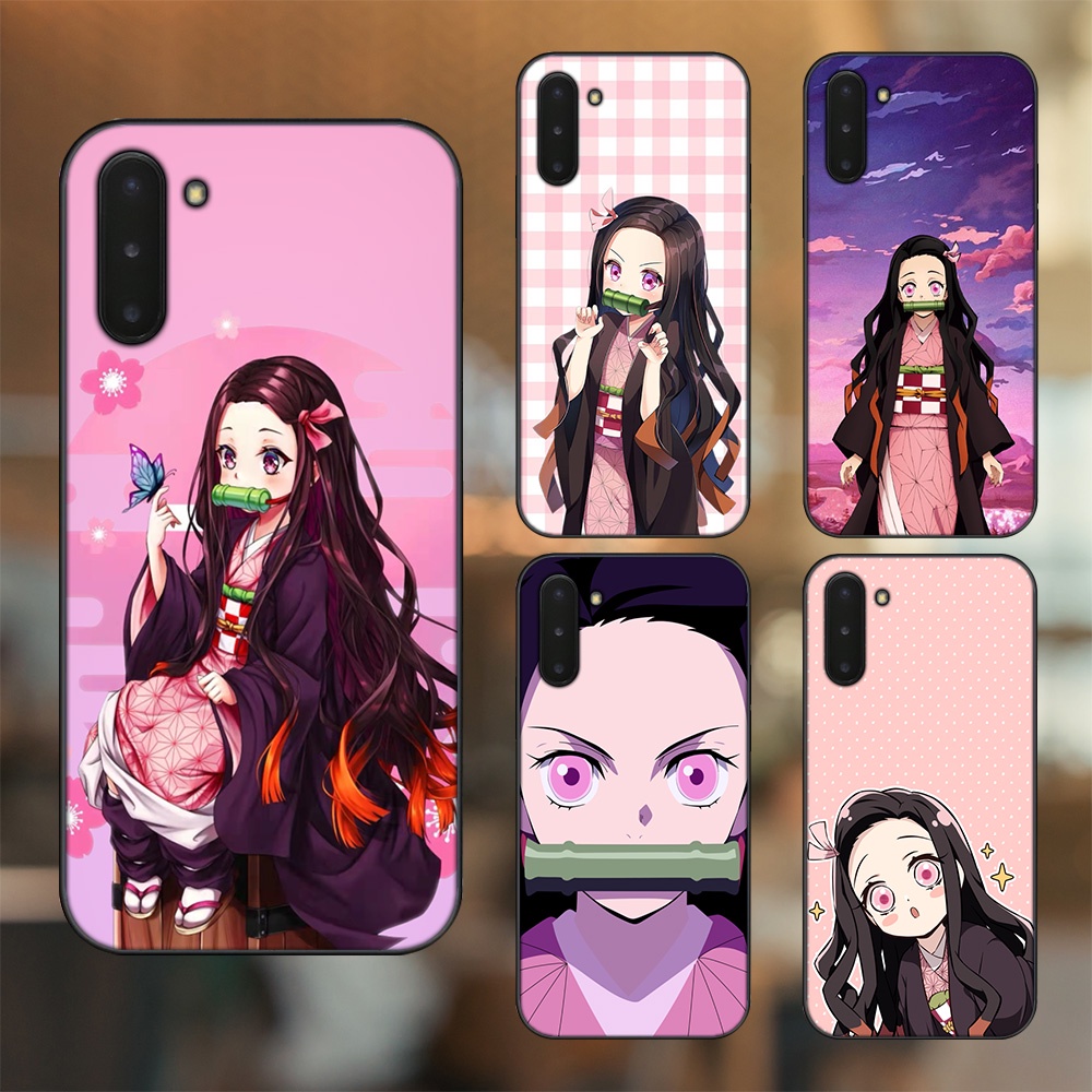 Ốp lưng Samsung Note 10 viền đen in hình Nezuko Kimetsu no Yaiba