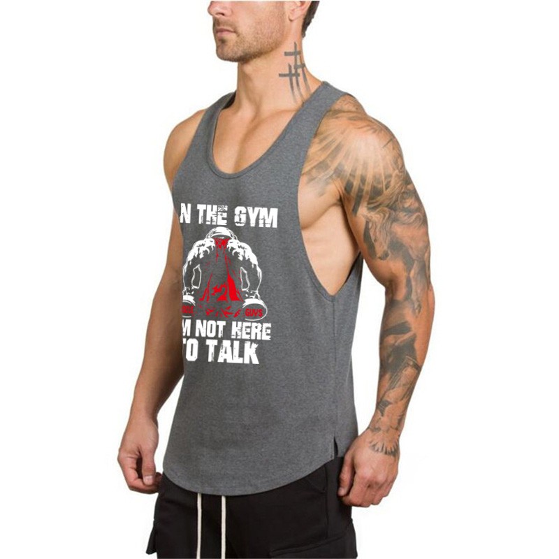 Áo thun cotton sát nách cổ V cho nam