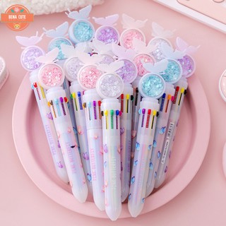 Bút bi nhiều màu💚 CHÚ BƯỚM💜 10 ngòi bút hình 3D ngộ nghĩnh