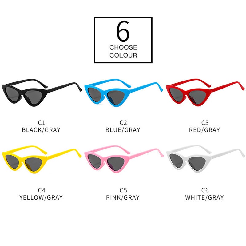 Kính mát mắt mèo tam giác nhỏ phong cách retro thời trang dành cho nữ