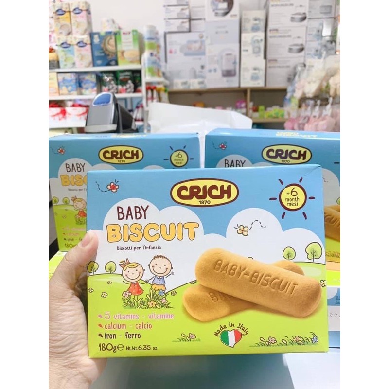 [Mẫu mới ]Bánh ăn dặm Crich Baby Biscuit cho bé từ 6 tháng (date 7/2022)