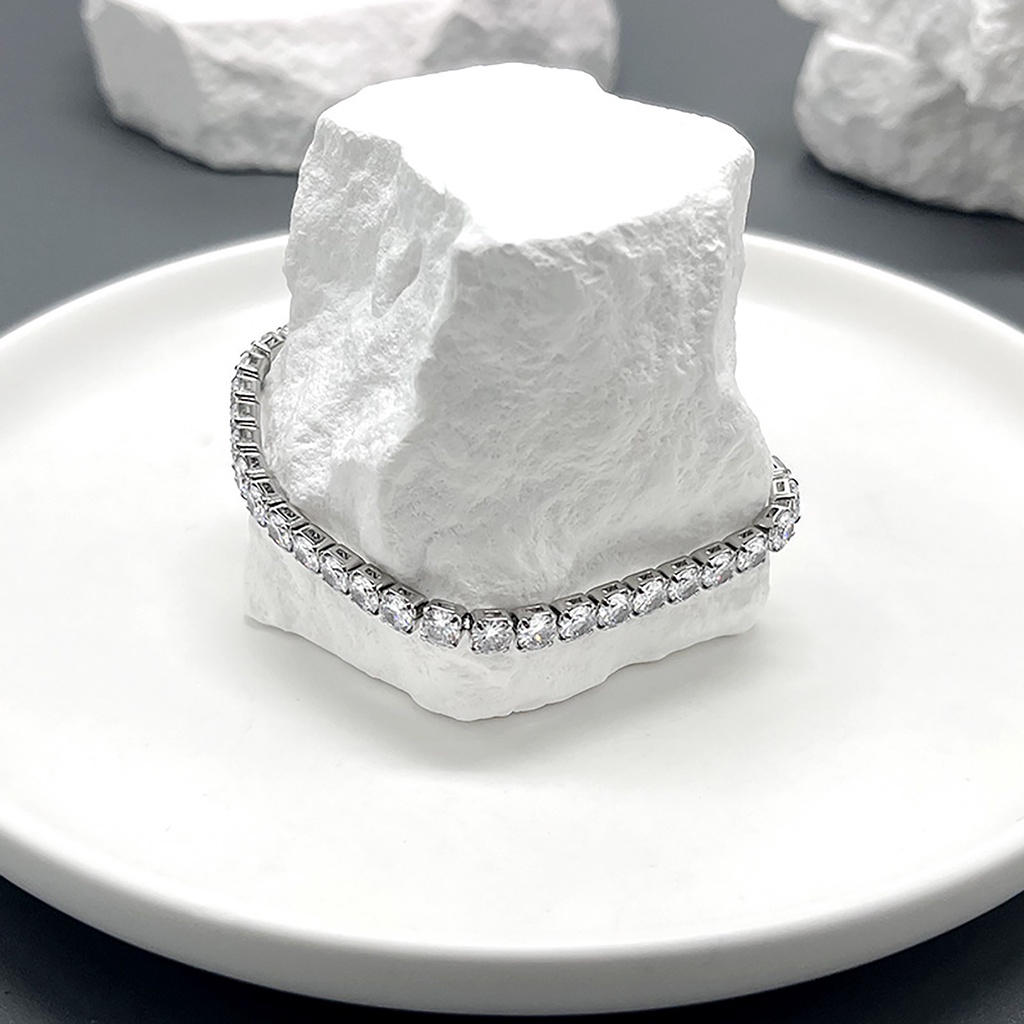 Vòng tay Titan Hạt Đính Đá Tennis Bracelet Nam Nữ Không Gỉ Kèm hộp