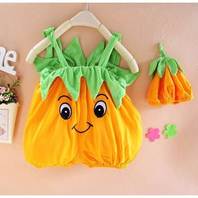 BỘ BODY KÈM MŨ LIỀN THÂN HÌNH HOA QUẢ CHO BÉ