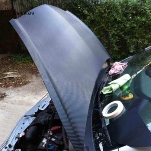 Cuộn Phim Dán Vinyl Sợi Carbon 3D Màu Đen Trang Trí Xe Hơi DIY
