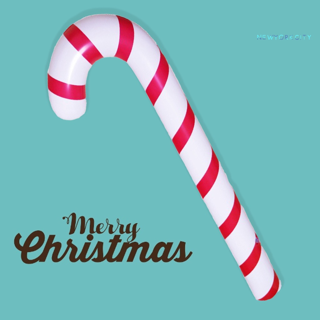 Bong Bóng Bơm Hơi Hình Kẹo Mút Trang Trí Giáng Sinh