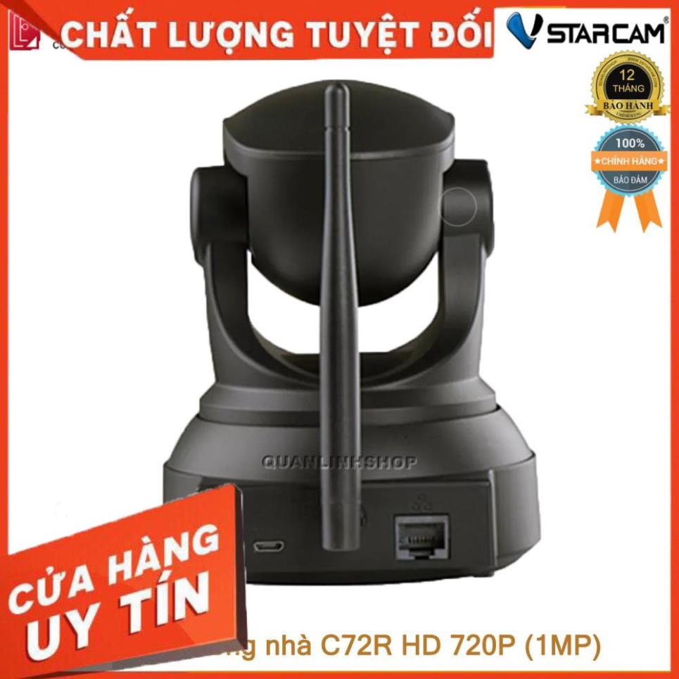 (giá khai trương) Camera giám sát Wifi IP hồng ngoại ban đêm Vstarcam C72R HD 720P (1MP) kèm thẻ 64GB