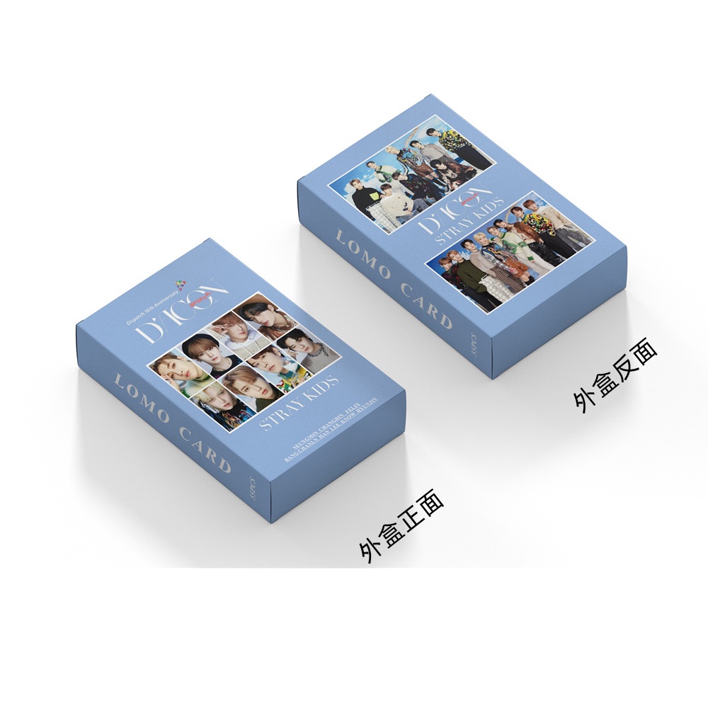 Set 55 Tấm Thẻ Ảnh Lomo Các Thành Viên Nhóm Nhạc STRAY KIDS D 'Festa D / ICON