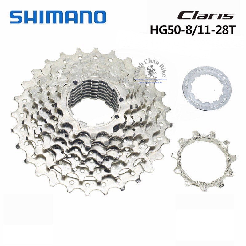 Líp thả líp 8 xe đạp Shimano CS-HG50-8 12-25T/ 11-28T hàng Chính Hãng