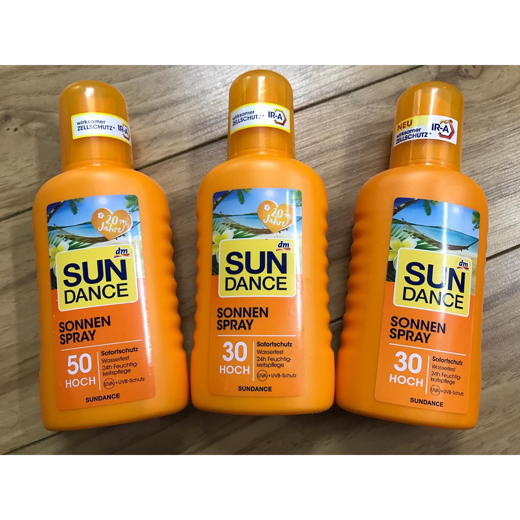 xịt chống nắng sundance đức SPF50