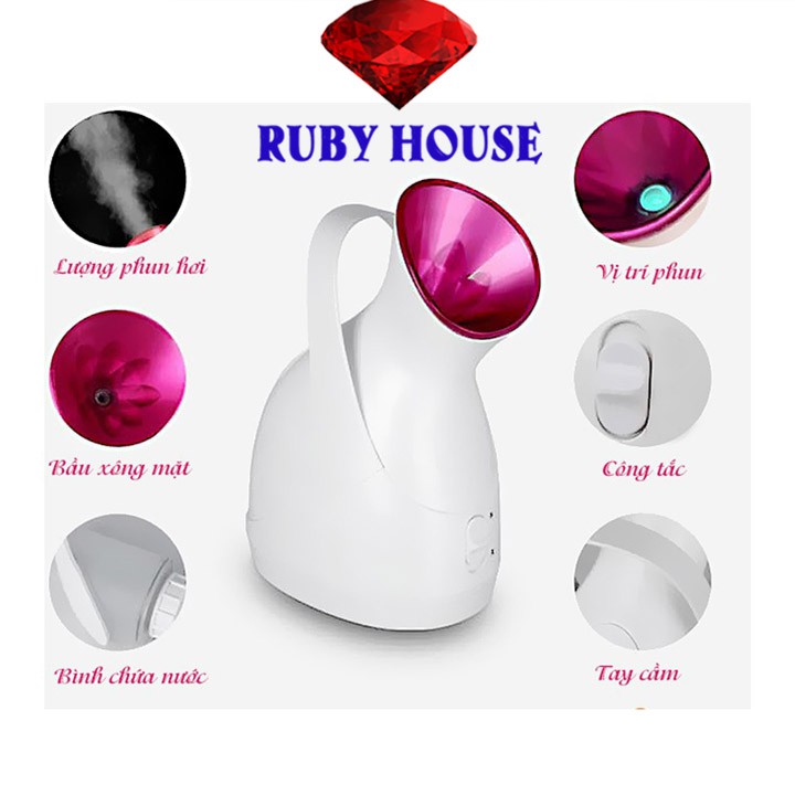 [BH 1 đổi 1]Máy xông hơi mặt Sokany ZJ-608 cao cấp CHÍNH HÃNG - Ruby House