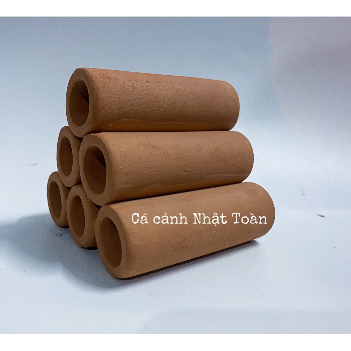 ỐNG GỐM SỨ CHO CÁ NÚP VÀO TRANG TRÍ BỂ CÁ 8x8cm F914