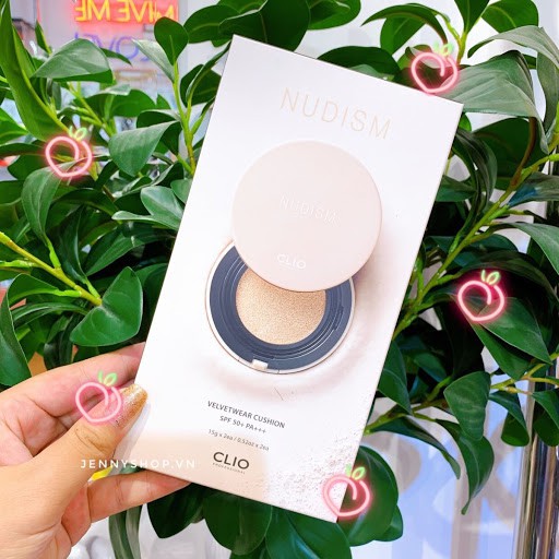 [HSD:11/4/2021][Sẵn +Kèm Bill] Set Phấn Nước  Clio Nudism Velvetwear Cushion Set 15g*2 lõi | BigBuy360 - bigbuy360.vn