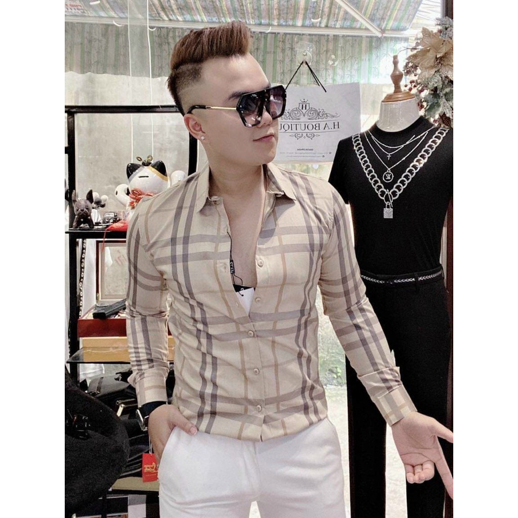 TN Store - Áo sơ mi Nam tay dài chất kate lụa cao cấp, phối hoạ tiết caro ấn tượng, PC trẻ trung - New Hot | BigBuy360 - bigbuy360.vn