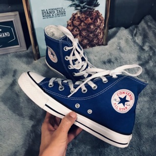 GIÀY SNEAKERS CONVERSE XANH DƯƠNG CỔ CAO SIZE 38 FULL BOX (Real 100%/2Hand)