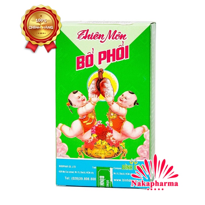Thiên Môn Bổ Phổi Bình Đông cho người lớn và trẻ em - Hỗ trợ giảm ho, viêm rát họng Bidophar