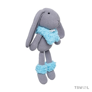 Thỏ xám tai dài 50cm len handmade