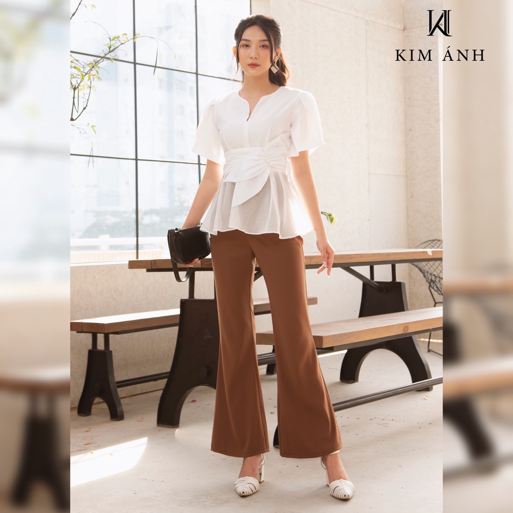 Áo Kiểu Thiết Kế Nữ Kim Ánh Woori Top Trẻ Trung, Thanh Lịch | BigBuy360 - bigbuy360.vn
