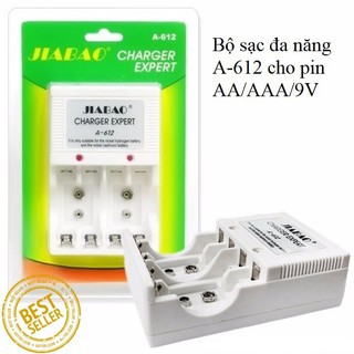 Bộ Sạc pin đa năng Jiabao A612 Cho Pin AA - AAA - 9V