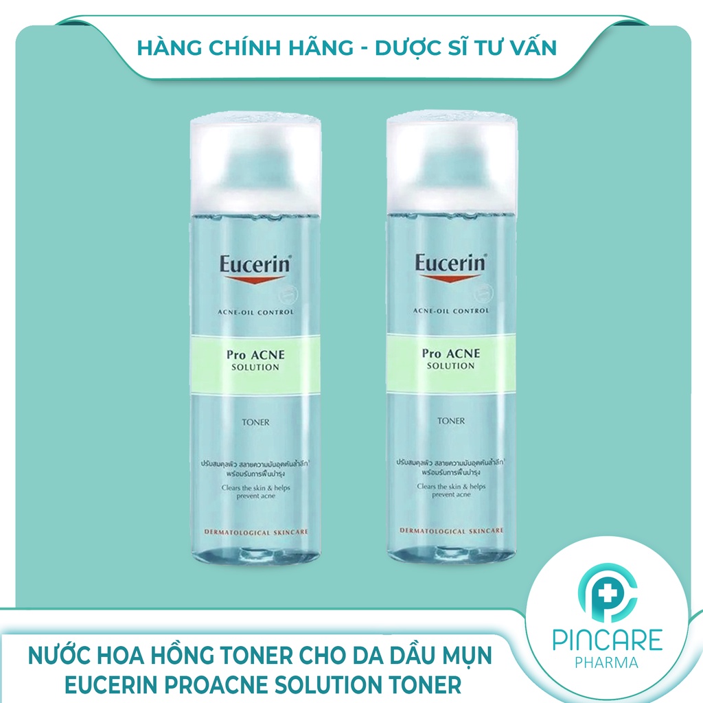 Nước hoa hồng Toner cho da dầu mụn Eucerin ProAcne Solution Toner 200ml - Hàng chính hãng - Nhà thuốc Pincare