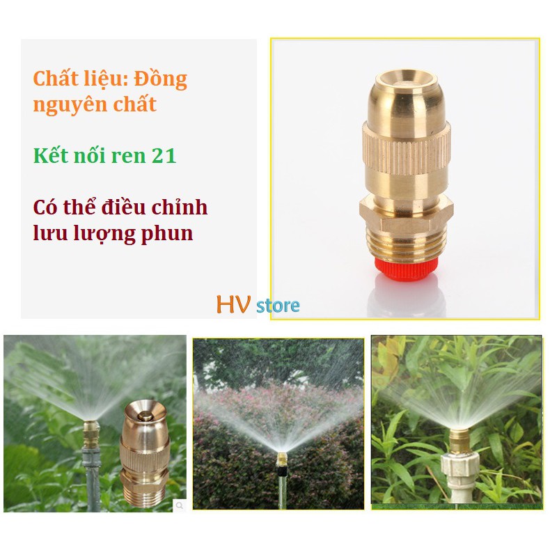 Bec Phun Sương Đầu Đồng Chân Ren Đồng 21 - Hv Store 418