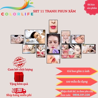 TRANH PHUN XĂM SPA THẨM MỸ MÀY MÔI DÁN TƯỜNG ẢNH TRANG TRÍ TIỆM PHUN XĂM SIÊU ĐẸP