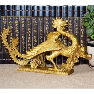 Tượng linh vật phượng rồng bằng đồng thau phong thủy Hồng Thắng