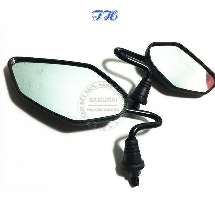 Kính xe máy thời trang mini, gương chiếu hậu mẫu chân kính cong chân inox chân đen mẫu yamah ( đọc hướng dẫn )