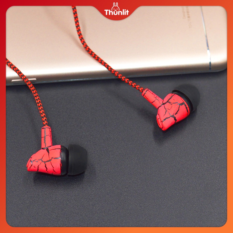 Tai nghe nhét tai THUNLIT dây bện tích hợp micro có chức năng gọi điện thoại tiện lợi