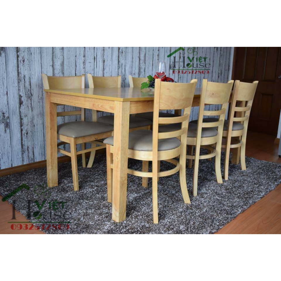 Bộ Bàn ăn Cabin 6 ghế nhiều màu (Freeship nt HCM, Dĩ An, Biên Hòa)