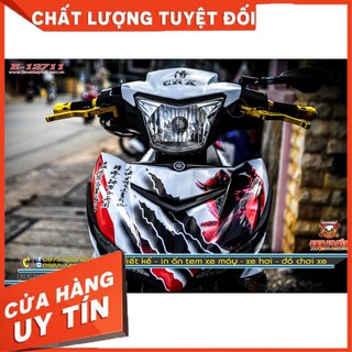 TEM TRÙM EX150 SAMURAI TRẮNG ĐỎ CỰC CHẤT