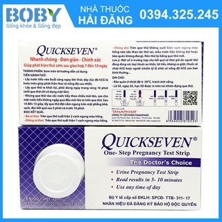 Que thử thai Quickseven - test thử thai nhanh chính xác - che tên sản phẩm