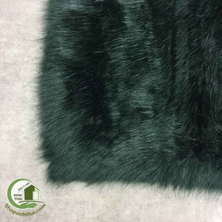 Thảm lông xù màu xanh lục, xanh rêu đậm - thảm lông trang trí chụp hình ảnh sản phẩm