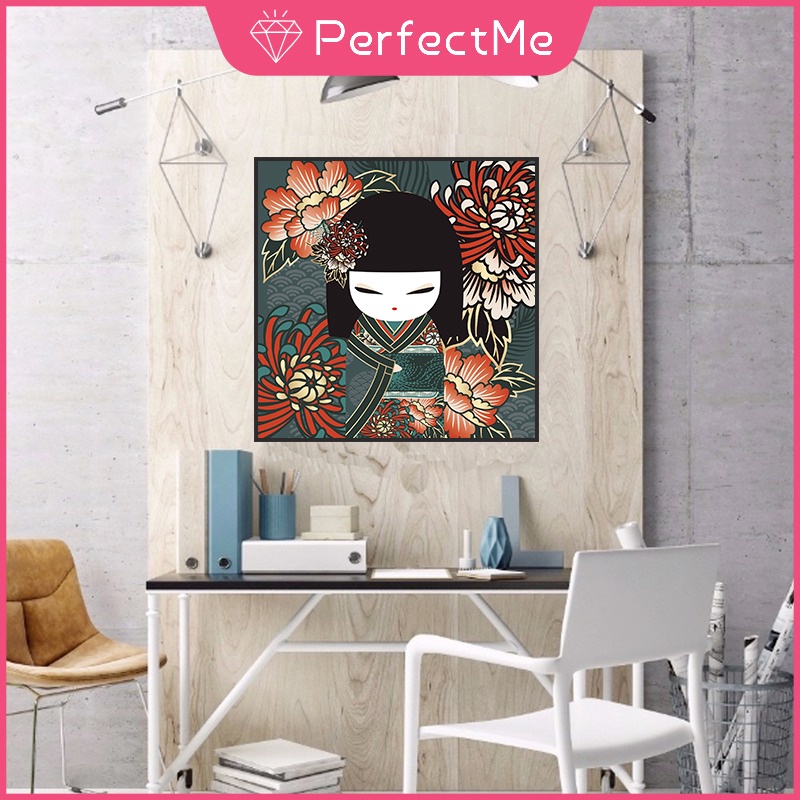 Set tranh đính đá 5D tự làm kích thước 40*40cm​ có 20 họa tiết búp bê