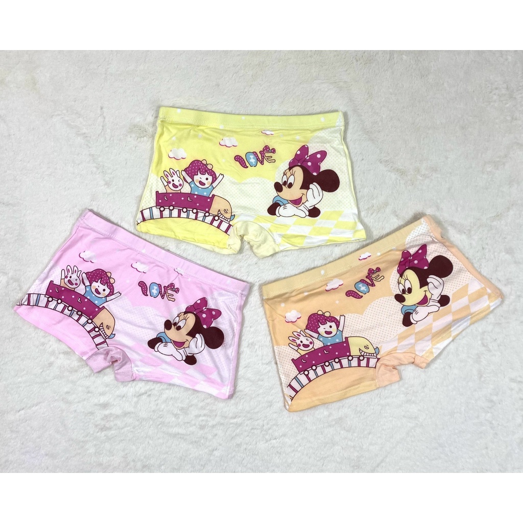 COMBO 3 cái quần chip đùi bé gái vải cotton BITIKIDS (màu ngẫu nhiên)  thoáng mát size từ 10kg-22kg