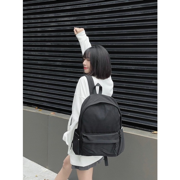 Balo thời trang dáng basic size to 45cm vải thô mềm cao cấp