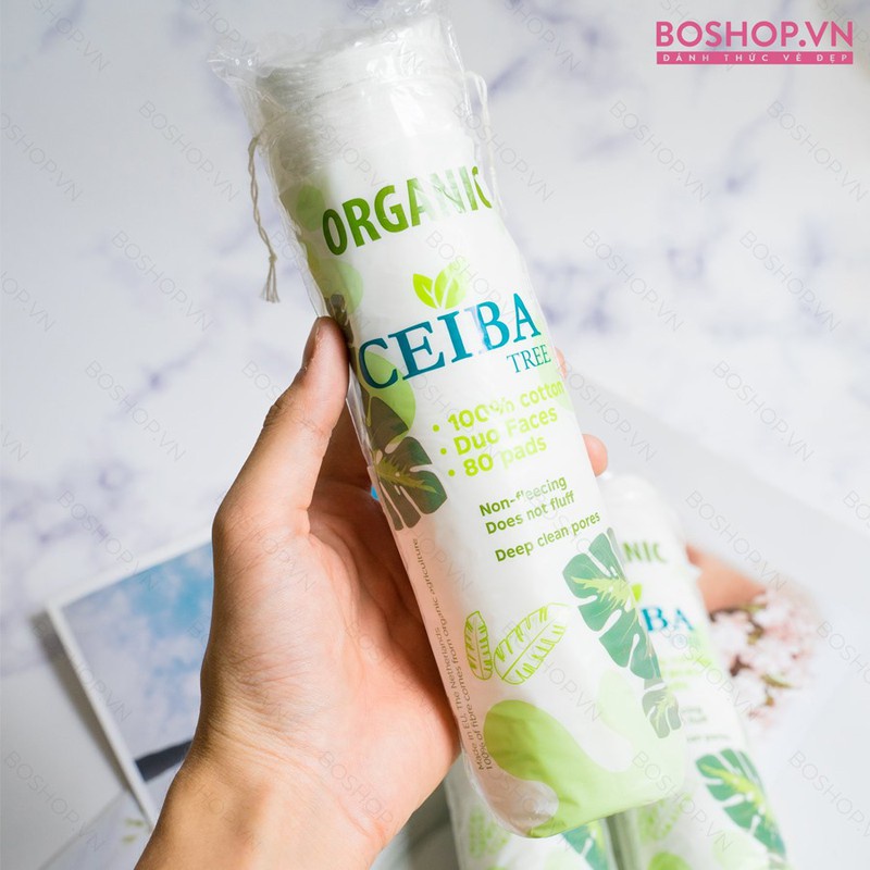 BÔNG TẨY TRANG HỮU CƠ ORGANIC CEIBA TREE ORGANIC CHÍNH HÃNG - 8968