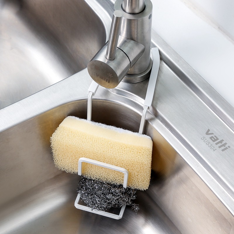 Multifunction Kitchen Sink Sponge Wire Ball Storage Draining Rack / Sink Shef For Organize Sponge, Rag, Wash Cloth