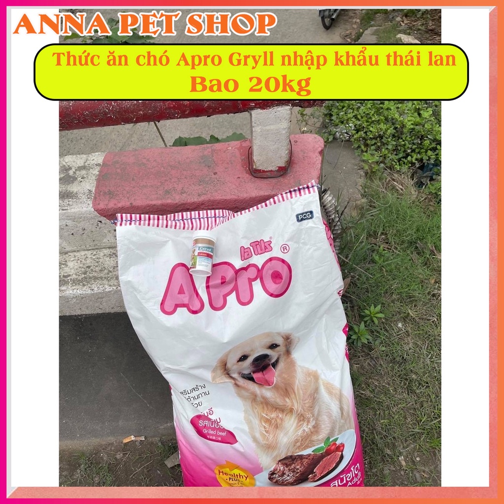Bao 20kg thức ăn chó Apro Gryll nhập khẩu thái lan
