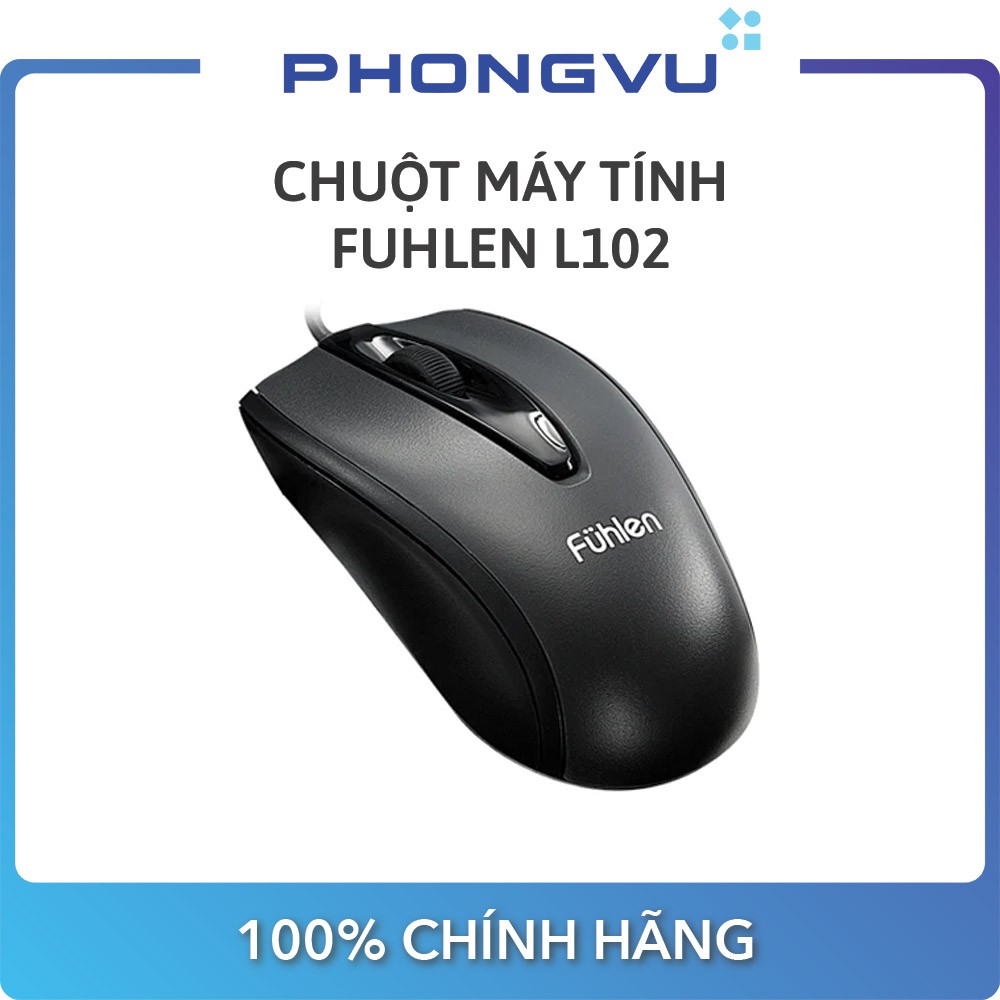 Chuột Fuhlen L102 1000 DPI Optical USB (Đen) - Bảo hành 24 tháng