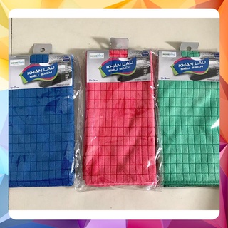 Combo 3 Khăn Lau Xe Hơi Siêu Sạch Đa Năng Caro 50*50 Homeinno
