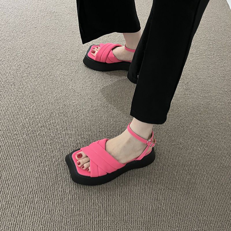 Sandal Đế Dày Thiết Kế Mới Thời Trang Theo Phong Cách Pháp